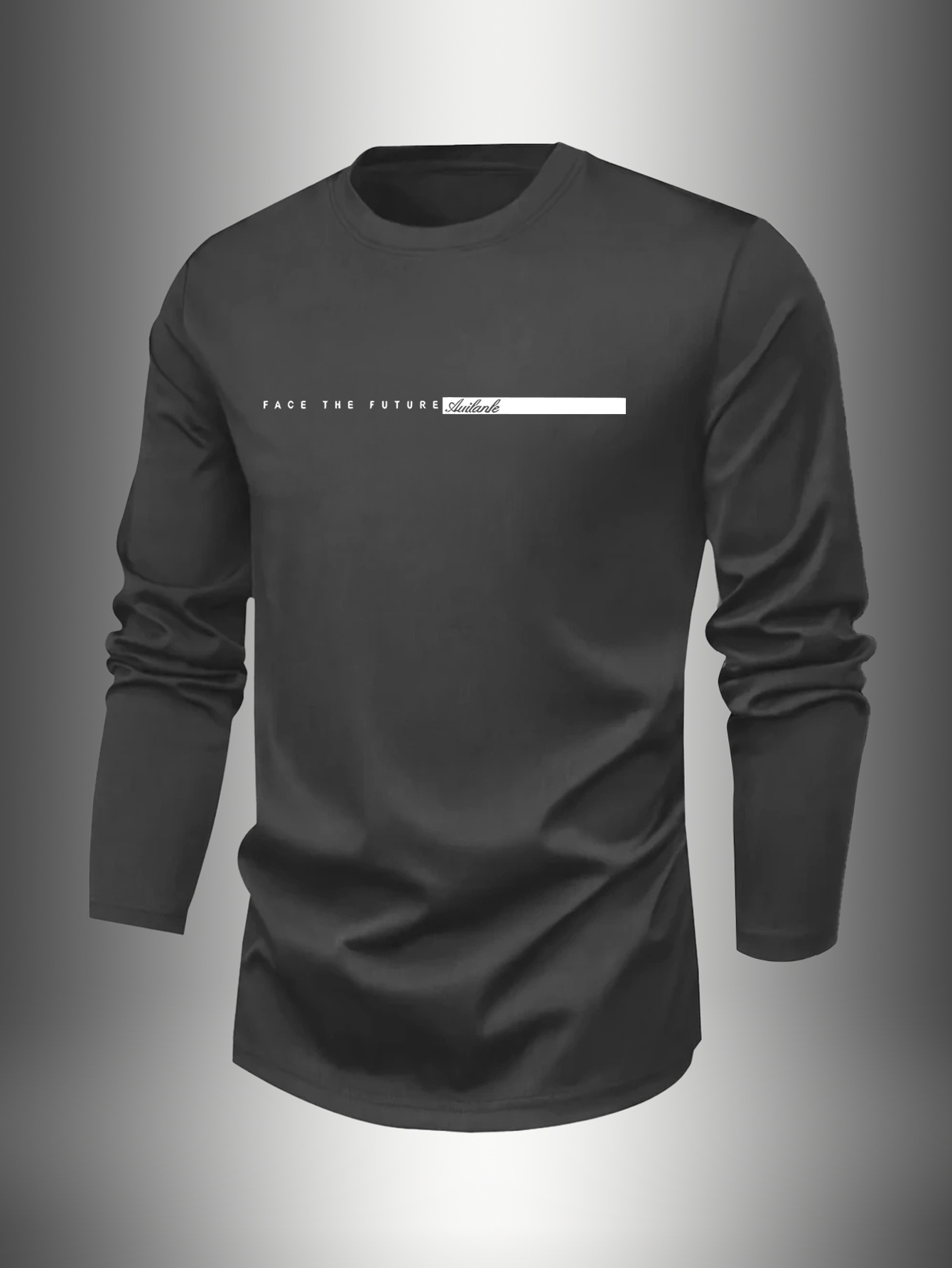 100 COTTONMen Crew Neck Long S - Undershirt Crew Neck ulasan dan harga